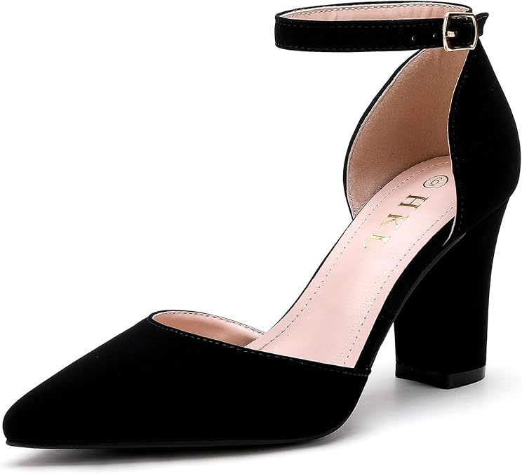HKL Women's Closed Toe Pointed Toe Heels Pumps