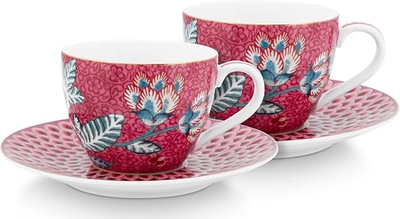 PiP Studio 51004146 Flower Festival Espresso m.U. dark pink 120ml Set2