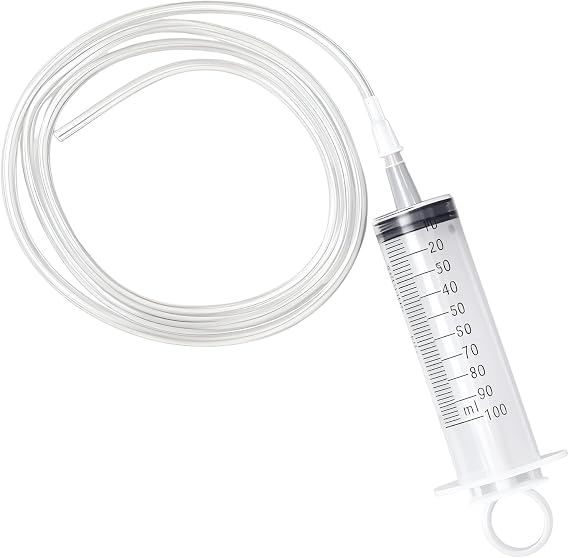 100ml Large Plastic Syringe with 80cm Tube, Reusable Measuring Tool for Liquids, Oil Extraction, Pet Feeding, Plant Irrigation
