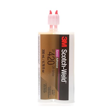 3M Scotch-Weld Epoxy Adhesive DP420, Off-White, Two-Part Epoxy, Indoor Bonding Agent, High Impact, Fatigue Resistance, 200 mL (6.76 fl oz) Duo-Pak