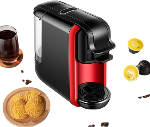 Fully Automatic Multi Capsule Coffee Maker, Fully Automatic Small Size for Home Use Italy Portable Integrated Fully Compatible Universal Capsule Machine Hot/Cold Coffee Maker, Milk, ESE Pod Ground