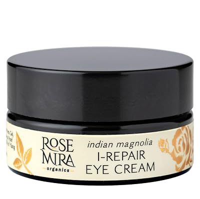 Rosemira Organics Organic Indian Magnolia I-Repair Eye Cream - 100% Natural, Cruelty-Free, GMO & Gluten-Free - Moisturizing, Lifting & Firming for All Skin Types