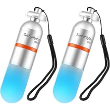 SecurityIng 2Pcs Scuba Dive Strobe Signal Light, Mini Tank Light Night Dive Marker Light, Underwater 150M LED Flashing Safety Light Firefly Beacon Diving Light with AAA Battery -Blue [Energy Class A+++]