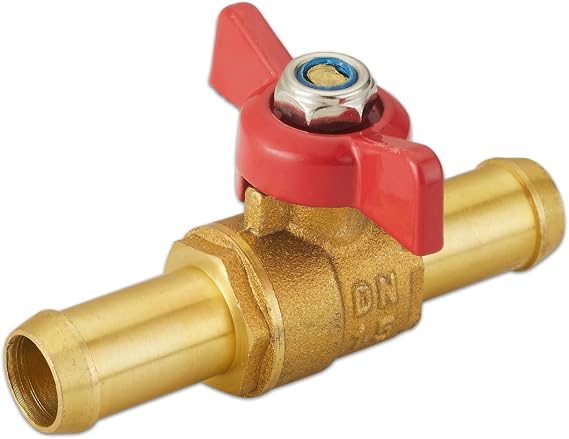 1" Barb PEX Valve Brass Ball Valve W/Butterfly Handle 90 Degree Turn 1pc