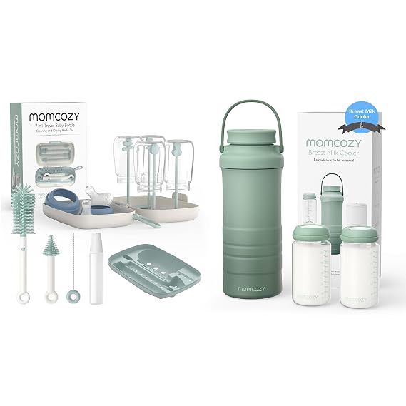 Momcozy Bottle Brush Set & Momcozy 22oz Portable Breast Milk Cooler