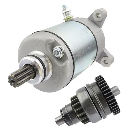 Starter Motor and Drive Engine Set Replacement for Polaris 3090188 3084981 for ATV335 400 450 500 MAGNUM 2X4 4X4,SCRAMBLER/SPORTSMAN 500,BIG BOSS 500,RANGER 500 2X4/4X4,18645 410-54020