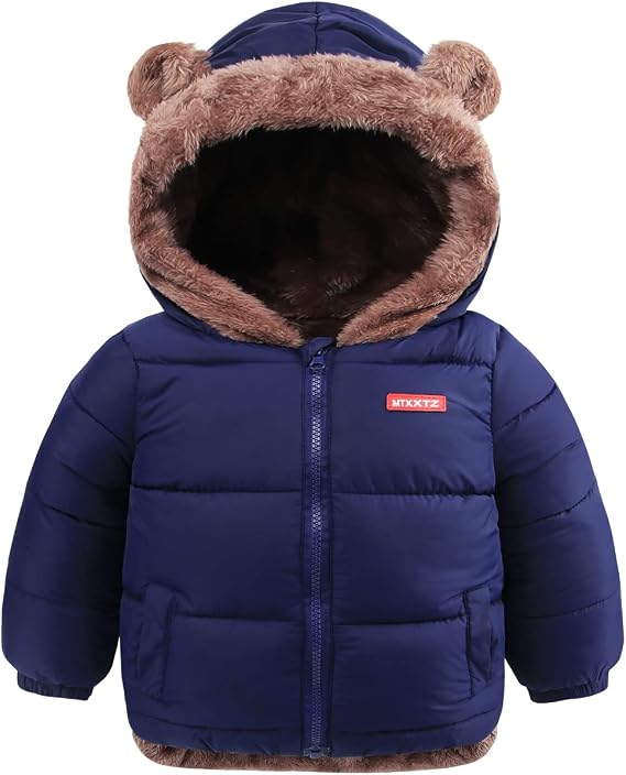 Baby Girl Winter Coats Infant Boy Fleece Puffer Jacket For Toddler