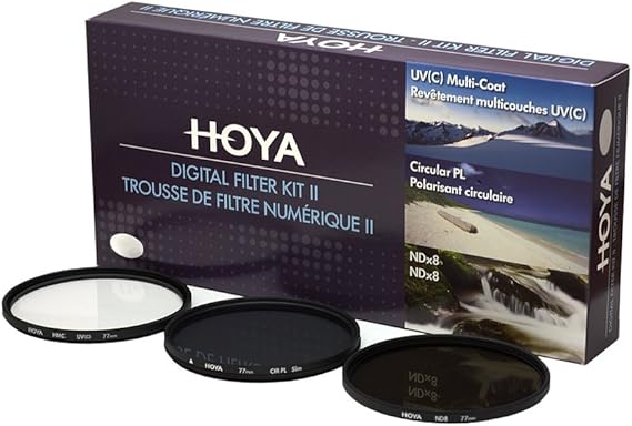 Hoya Digital Filter Kit Including Circular Polarising Filter / ND Filter (NDx8) / HMC-C UV Filter