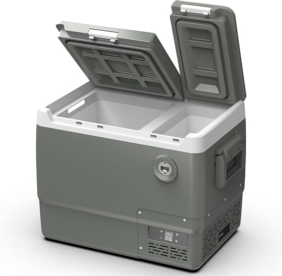 Alpicool 42QT Portable Car Refrigerator Fridge Freezer, Dual Zone Dual Control Compressor Cooler, 12V Car Fridge Fast Cooling Car Refrigerator, Electric Cooler for Truck RV Camping Travel Home