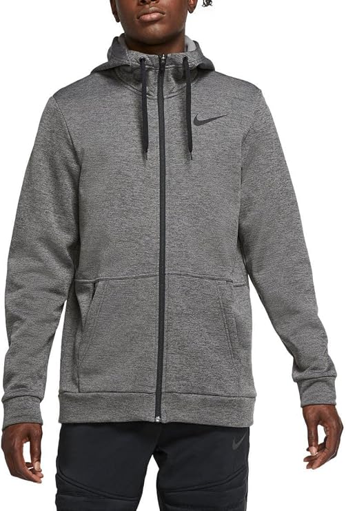 Nike Men's Therma Full-Zip Training Hoodie Charcoal Heather/Black