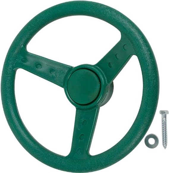 Swing Set Stuff Inc. Steering Wheel (Green) with SSS Logo Sticker