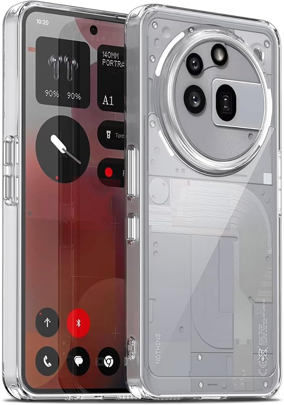 Case for Nothing Phone 3a Pro, Military Grade Drop Protection Phone Case, Yellowing Resistant, Anti-Scratch Hard PC Back, Shockproof Hard Ultra-Thin Protective Cover, Clear