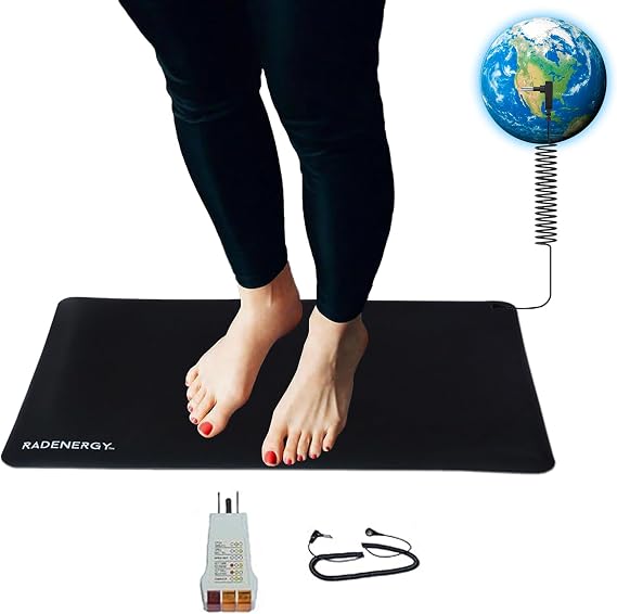 Grounding Mat for Feet, Indoor Earthing Pad, 24 X 16 in, Desk, Bed, Floor