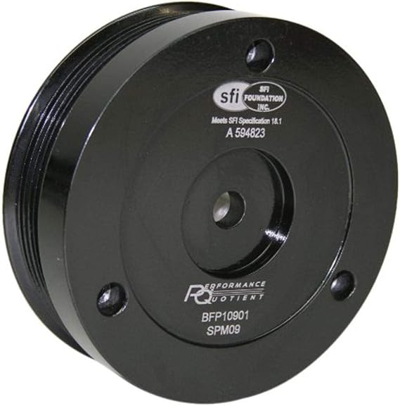 PRW 2510901 FluidGel Black 8.7 Percentage UnderDrive Serpentine Pulley Damper for BMW Mini Cooper, 2001-2006 Gen 1, Tritec 1.6L
