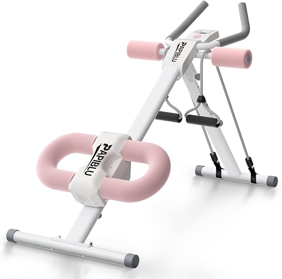 Home Abdominal Trainer Adjustable Abdominal Trainer with LCD Monitor Foldable Abdominal Trainer with Knee Protection for Home Workout