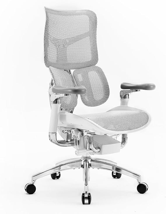 SIHOO S300 Office Chair, Desk Chair, Ergonomic Chair, 2024 First Release, 5 Levels of Backrest Adjustment, Automatic Adaptive Lumbar Support, 6D Interlocking Armrest, 130° Reclining Adjustment, Seat