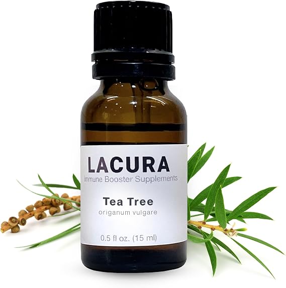 LaCura Tea Tree Essential Oil 100% Pure & Potent Distilled for Clarity, Freshness & Multi-Use Wellness Ingestible, Aromatherapy & Topical Use 15ml