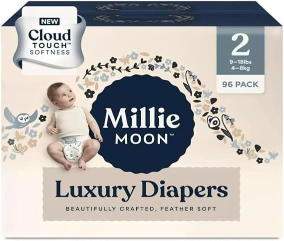 Millie_Moon Luxury Diapers - (Size - 2 and Count - 96)