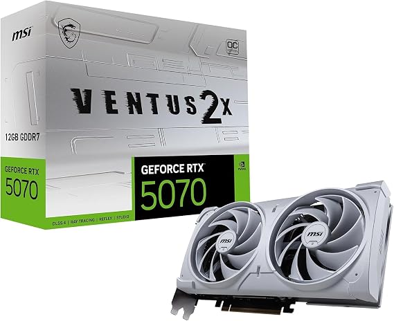Msi Vga Geforce Rtx 5070 12g Ventus 2x Oc White Rtx5070 12gb Gdrr7 192b Dx12 Pcie 5.0 X16 (3xdp 1xhdmi)