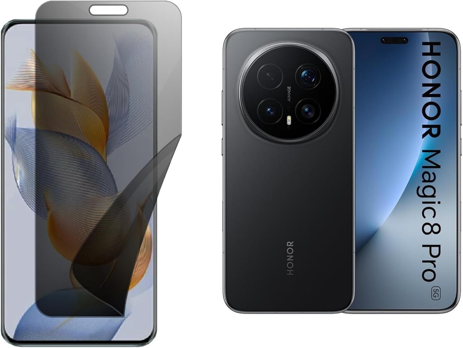 Honor Magic 8 Pro ile Uyumlu Mat Hayalet Privacy Hidrojel Film Ekran Koruyucu