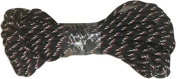 Yacht Braid Polyester Rope 3/8 inch, Black White Red