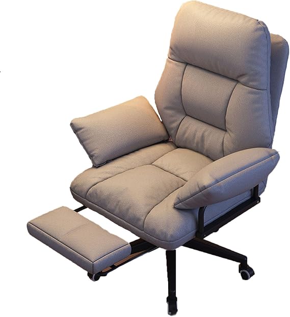Office Chair,Modern Office Chair with Footrest, Big and Tall Ergonomic Lazy Sofa for Bedroom, High Back Executive Office Chair with Foot Rest, Ergonomic Office Chair for Back Pain Relief