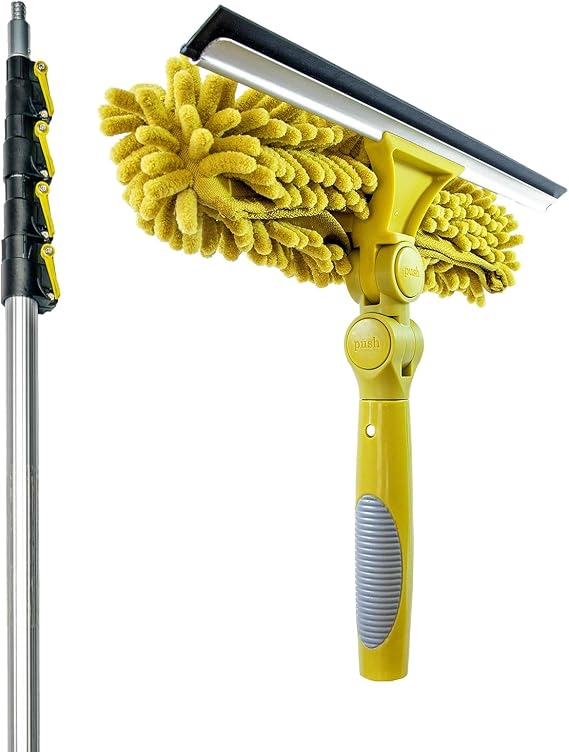 DOCAZOO Squeegee Extension Telescoping Pole 7-30 Ft