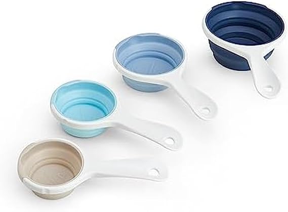 SleekStor Collapsible Measuring Cups,Blue