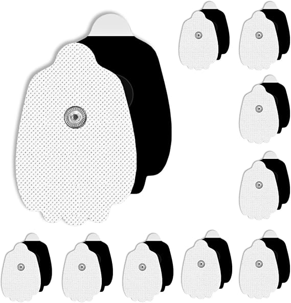 Santamedical 20-Pack TENS Unit Replacement Pads, Tens Unit Pads with Long-Lasting Snap Electrodes, Latex-Free TENS Unit Electrode Pads Set Compatible with TENS EMS Devices