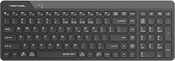 A4 TECH FBK23 AS Bluetooth+2.4Ghz Kablosuz Q Türkçe FN-Multimedya Sessiz Ultra İnce Özellikli Emoji Tuşlu ve Uyku Engelle Modlu Siyah Klavye