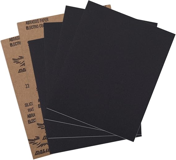 220 Grit Wet Dry Sanding Sheets Silicon Carbide Sandpaper 9x11 Inch 5pcs