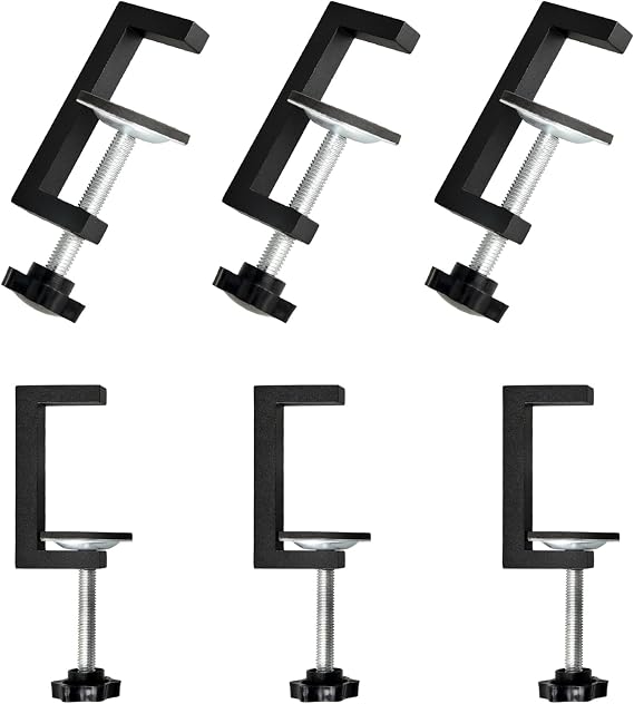 G Clamps for Woodwork, Adjustable Screw Small Universal Table Clamps, Mini Bar Clamp for Carpentry DIY Projects (6pcs)