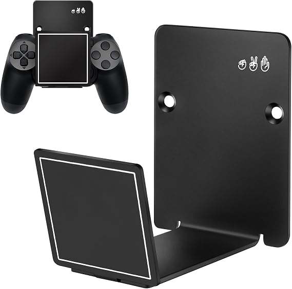 HL127 Headphone Holder Hanger for Desk, Include Adhesive Strips/Screw, Universal Headset Stand for PS4/PS5/Xbox/PC/Mac/Headphones Game Controller Hanger