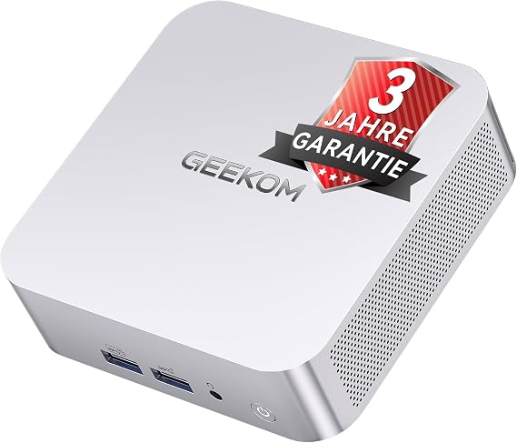 GEEKOM Business Mini PC A7 with Ryzen 5 7535HS 16GB DDR5 (Expandable) 1T