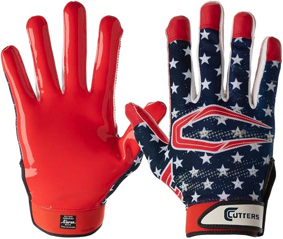 Cutters Game Day Receiver Glvs Flag S/M