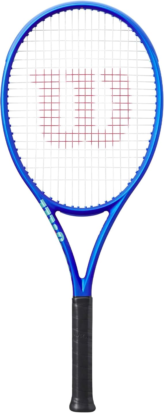 Wilson Ultra 100UL V5 Adult Performance Tennis Rackets - Strung with Sensation 16 Natural at Mid Range Tension