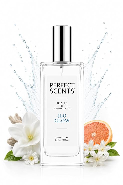 Perfect Scents Fragrances, Inspired By Jen.nifer Lo.pez's JLO Glo.w | Womens Eau de Toilette, CLEAN, Vegan, Paraben-Free, Phthalate-Free, Never Tested on Animals, 3.4 fl.oz.