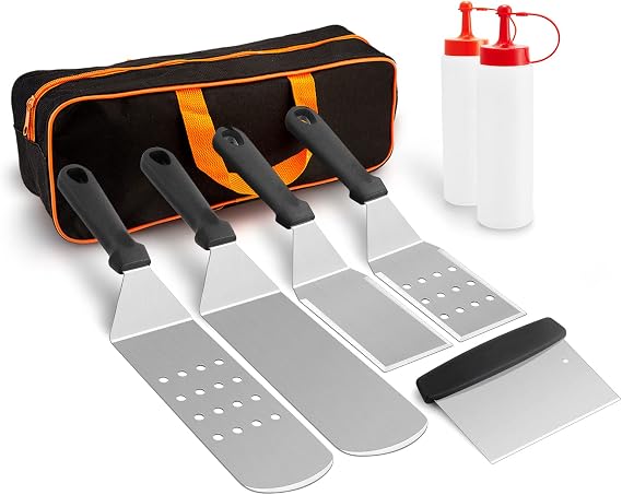 HaSteeL 8Pcs Griddle Accessories Kit for Teppanyaki Flat Top Cooking
