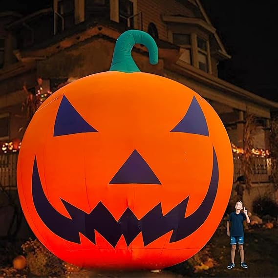 Giant 26Ft Premium Halloween Inflatable Pumpkin Decorations with Blower, Blow up Halloween Decorations Outdoor Holiday Decor for Outdoor Yard Lawn Xmas Party with No Light