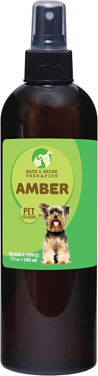 Showseason Bath & Brush Therapies Amber Dog Cologne 12.5 oz. | Dog Perfume Long Lasting | Deodorizing Spray