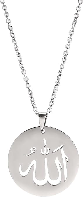 UNIFT Allah Necklace for Men Women Stainless Steel Chic charm Islamic Muslim Allah (Medallion) Pendant Necklace Arabic Jewelry