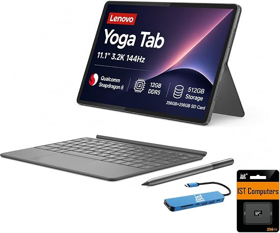 Lenovo Yoga Tab AI Tablet, 11" 3K 144Hz, 12GB RAM, 512GB, Pro Pen, Keyboard