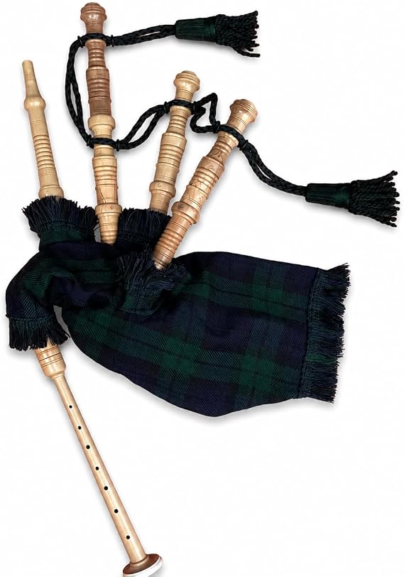 McWilliams Mini Miniature Bagpipe, Bagpipe for Beginners Playable Mini Gift (BLACK WATCH)
