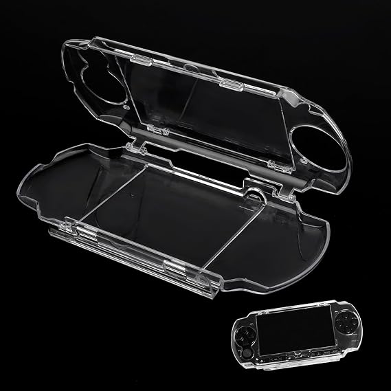 Hard Shell Case Cover Compatible with PSP 2000/3000,Transparent Protective Case,Crystal Clear Shockproof and Scratch-Resistant Replacement Housing for PSP 2000 3000