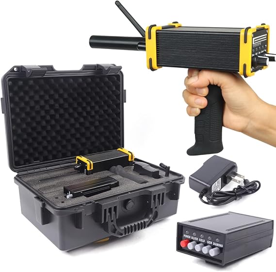 Metal Detector, Gold Detector, Professional Gem Detector, Handheld Long Range Metal Detector with High Sensitivity and Voice Alarm System for Gold, Silver,Gems,Diamonds for Adults