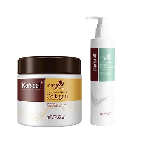 Karseell Collagen Hair Mask and Leave-In Conditioner Deep Conditioning Smooth for Dry and Damaged Hair