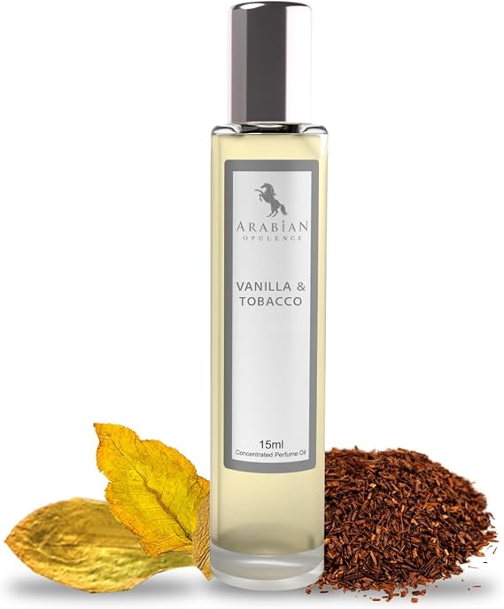 Arabian Opulence FR273 VANILLA & TOBACCO Roll-on Perfume Oil | Concentrated Fragrance Body Oil | Long Lasting Oil Based Perfume for Men and Women | Travel Size Alcohol-Free Perfume Oil Bottle (15ml)