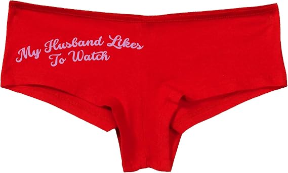 Knaughty Knickers My Husband Likes To Watch Swinger Slutty Red Panties