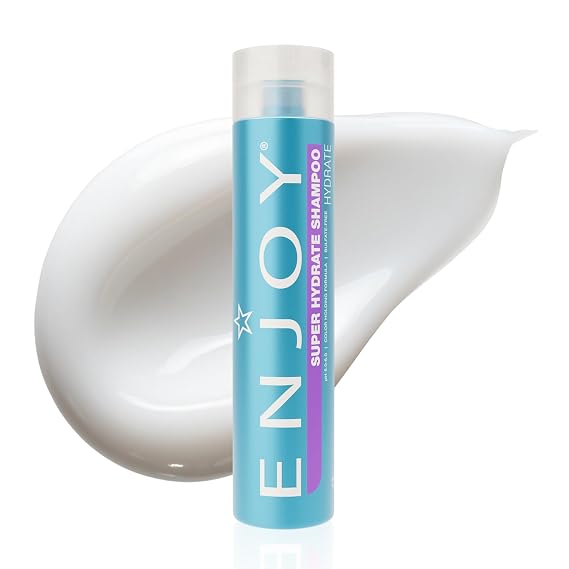 Enjoy Super Hydrate Shampoo, Strengthening and Moisturizing Cleanser for Dry and Weak Hair, Smoothing and Hydrating Sulfate-Free Formula, pH 5.06.0, 10.1 Fl Oz