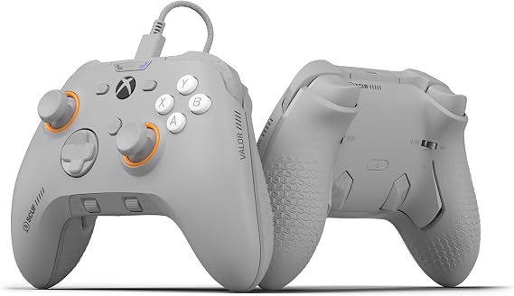 SCUF VALOR PRO Wired Performance Xbox Controller – Customizable Back Paddles, Instant Triggers, Hall Effect Thumbsticks, Audio Controls, Xbox Series X|S, Xbox One, Windows PC – Light Gray